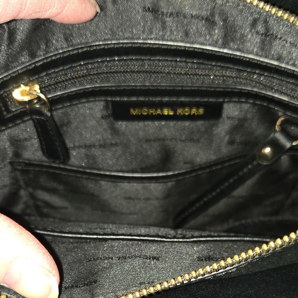 Michael Kors Black Leather Tote Bag - Picture 10 of 15